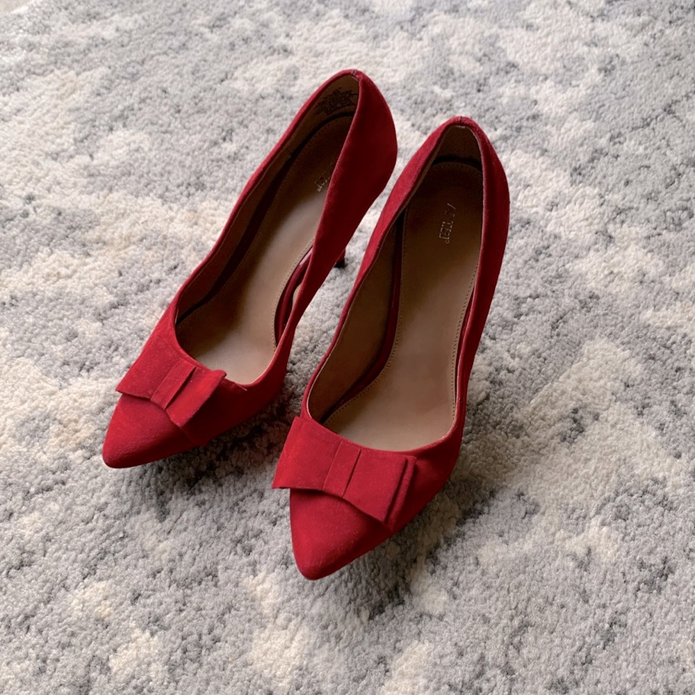 Red Suede Apt 9 high heels